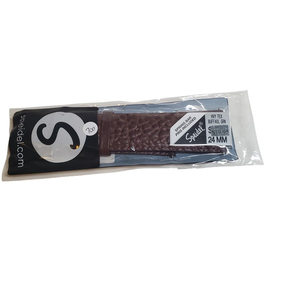 Speidel Watch Band - Heavy Tex Buffalo Grain Leather - Brown 24mm 601-820